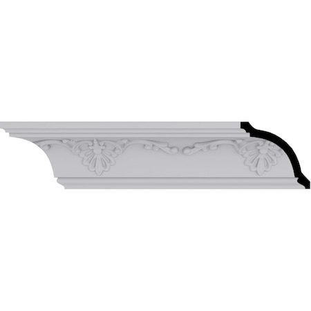 Ekena Millwork 3 3/8"H x 3 1/2"P x 4 7/8"F x 94 1/2"L, (8" Repeat), Versailles Crown Moulding MLD03X03X04VE